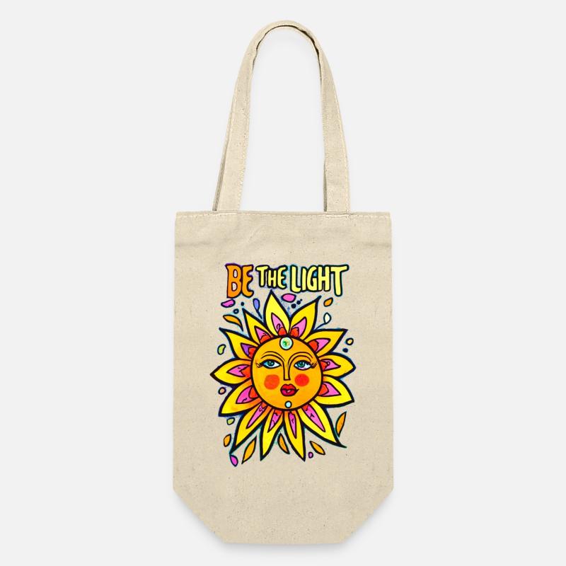 Be the Light - Geschenkbeutel für Flaschen - Natur