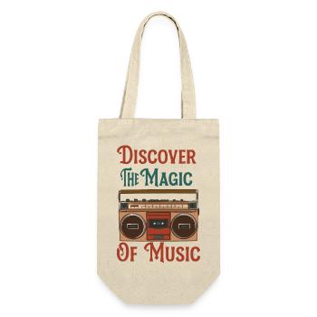Entdecken Sie die Musik - Geschenkbeutel für Flaschen - Natur - Vorne