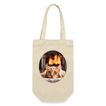 Lazy cat3 - Gift Bag for Bottles - nature - Front