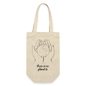 There is no planet b - Geschenkbeutel für Flaschen - Natur - Vorne