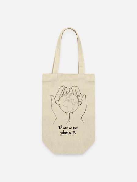 There is no planet b - Geschenkbeutel für Flaschen - Natur