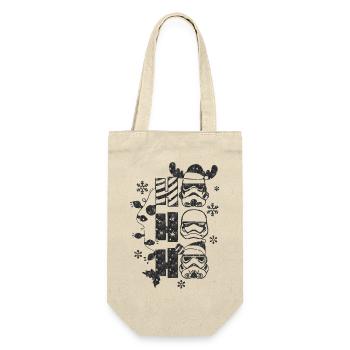 Weihnachten Weihnachtsmann Weihnachtsmann ungezogene Feiertage Winter - Geschenkbeutel für Flaschen - Natur - Vorne