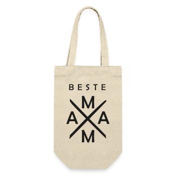 mama beste - Geschenkbeutel für Flaschen - Natur - Vorne