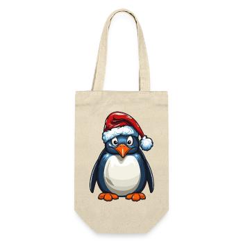 Pinguin Weihnachten Tier - Geschenkbeutel für Flaschen - Natur - Vorne