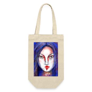 Farbkontrollierte Masken berührte Kunst - Geschenkbeutel für Flaschen - Natur - Vorne