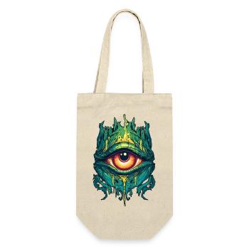 das dritte Auge - Mystischer Blick - Geschenkbeutel für Flaschen - Natur - Vorne