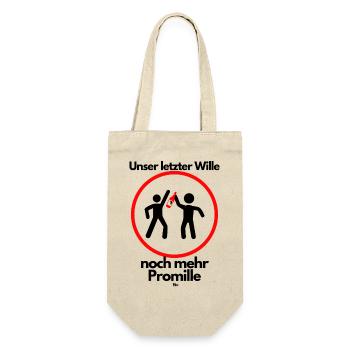 Malle Unser letzter Wille - Geschenkbeutel für Flaschen - Natur - Vorne