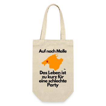 Malle Das Leben ist zu kurz für ne schlechte Party - Geschenkbeutel für Flaschen - Natur - Vorne