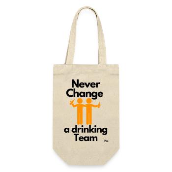 Malle Never change a drinking Team 3 - Geschenkbeutel für Flaschen - Natur - Vorne