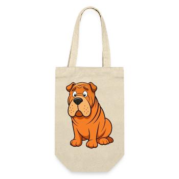 Worried Shar Pei Wrinkle Brow Artwork - Gift Bag for Bottles - nature - Front