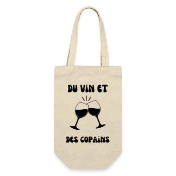 Du vin et des copains - Sac à bouteille - nature - Devant