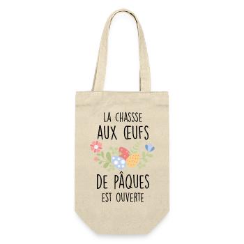 La chasse aux œufs de pâques / cadeau pâques - Sac à bouteille - nature - Devant