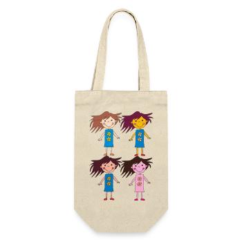 Four Girls Funny - Gift Bag for Bottles - nature - Front