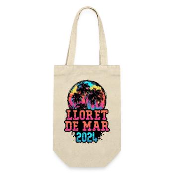 Lloret De Mar 2024 Team Palmen Bunt - Geschenkbeutel für Flaschen - Natur - Vorne