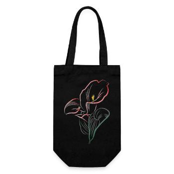 CALLA mix Rot-Pink - Geschenkbeutel für Flaschen - Schwarz - Vorne
