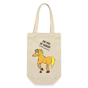 Lustiger Spruch Bild Witzig Humor Geschenkidee - Geschenkbeutel für Flaschen - Natur - Vorne