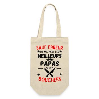 PAPA METZGER - Geschenkbeutel für Flaschen - Natur - Vorne