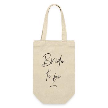 Bride to be - Braut - Geschenkbeutel für Flaschen - Natur - Vorne