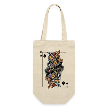 Eagle Owl Steampunk Jeu de cartes Spades King Poker - Sac à bouteille - nature - Devant