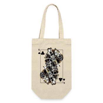 Panther Steampunk Jeu de Cartes Clubs Roi Poker - Sac à bouteille - nature - Devant