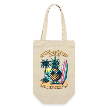 Surfing Pineapple: Sun, Surf, and a Spiky Smile! - Gift Bag for Bottles - nature - Front