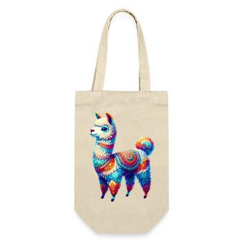 Alpaca - Gift Bag for Bottles - nature - Front