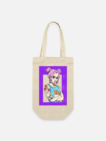 Otaku girl - Geschenkbeutel für Flaschen - Natur