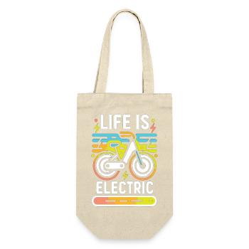Das Leben ist elektrisch - Geschenkbeutel für Flaschen - Natur - Vorne