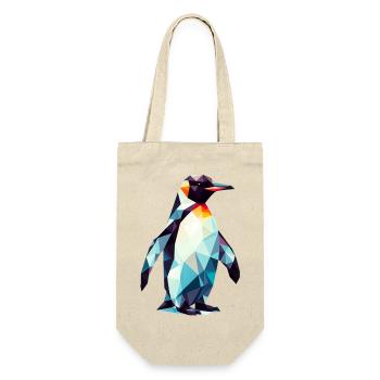 Polygonal Penguin - Gift Bag for Bottles - nature - Front