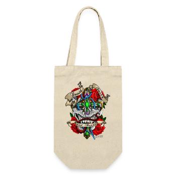 Death, Faith and Roses - Geschenkbeutel für Flaschen - Natur - Vorne