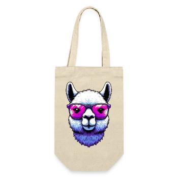 Alpaga avec lunettes de soleil - Sac à bouteille - nature - Devant