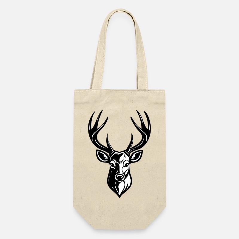 TÊTE DE CERF - Sac à bouteille - nature