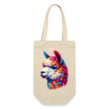 Alpaca - Gift Bag for Bottles - nature - Front