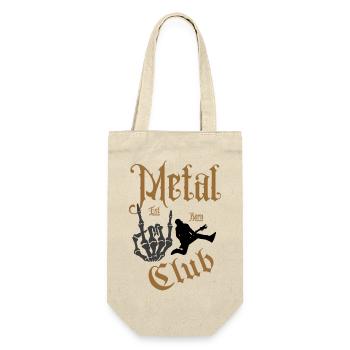 T shirt Design/spruch ,Metal club est born - Geschenkbeutel für Flaschen - Natur - Vorne