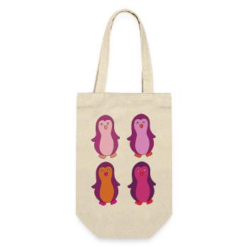 Penguin 4ply multicolored - Gift Bag for Bottles - nature - Front