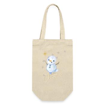 Snowman Merry Christmas Christmas Gift - Gift Bag for Bottles - nature - Front