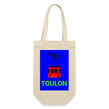 Seilbahn von Toulon - Geschenkbeutel für Flaschen - Natur - Vorne