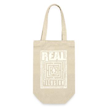 real Illusion used look Pyramide Realität Illusion - Geschenkbeutel für Flaschen - Natur - Vorne