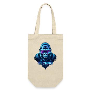 TECHNO GORILLA - Geschenkbeutel für Flaschen - Natur - Vorne