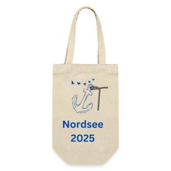 Nordsee 2025 - Geschenkbeutel für Flaschen - Natur - Vorne