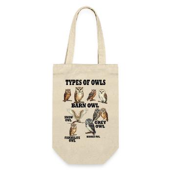 Types of Owls Educational Collection Cute Owl 2025 - Sac à bouteille - nature - Devant