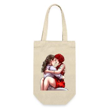 Love Couple - Geschenkbeutel für Flaschen - Natur - Vorne