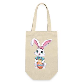Easter bunny with Easter eggs - Gift Bag for Bottles - nature - Front