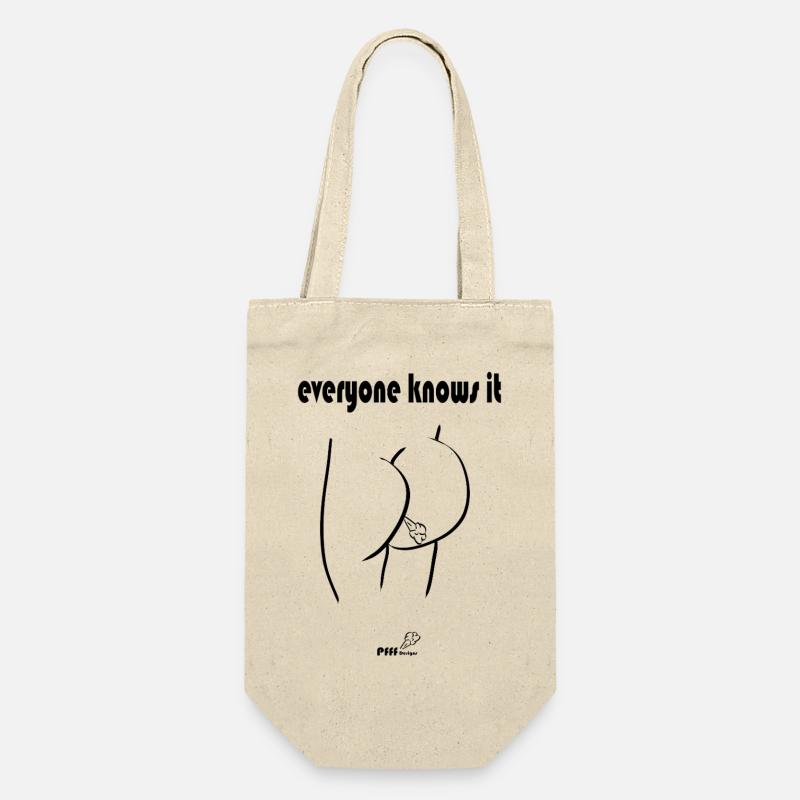 everyone knows it - Geschenkbeutel für Flaschen - Natur