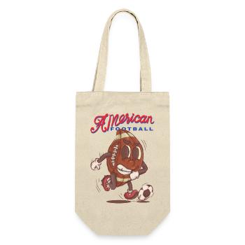 mascotte de football américain drôle jouant au football - Sac à bouteille - nature - Devant
