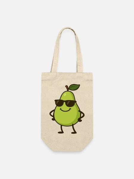 Poire Bande Dessinée Cool - Sac à bouteille - nature