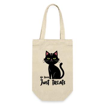Glowing Cat Silhouette Illustration - Gift Bag for Bottles - nature - Front