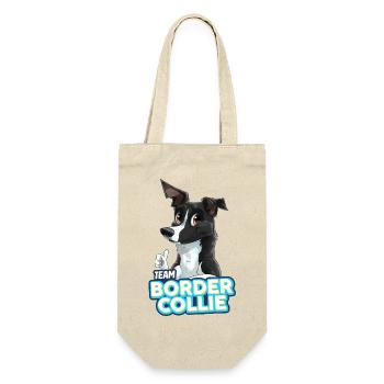 TEAM Border Collie Shorthair - Black Two-Tone - Gift Bag for Bottles - nature - Front