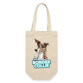 TEAM Border Collie Short Pile - Merle Red - Gift Bag for Bottles - nature - Front