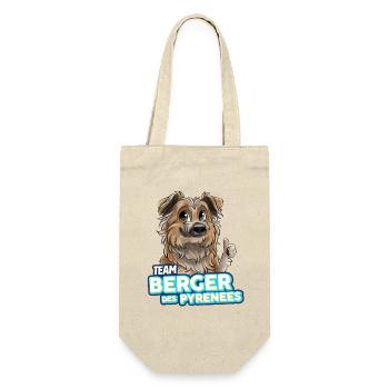 TEAM Pyrenäenschäferhund - Rehkitz - Geschenkbeutel für Flaschen - Natur - Vorne
